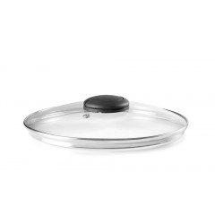 Couvercle verre inox bouton repliable 20 cm
