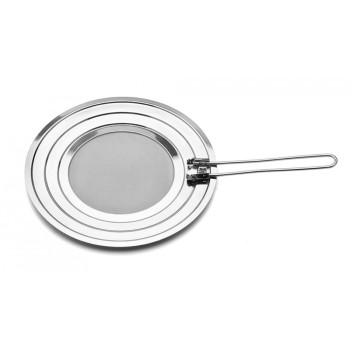 Couvercle inox multi diamètre anti éclaboussures