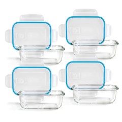 4 boîtes de conservation en verre